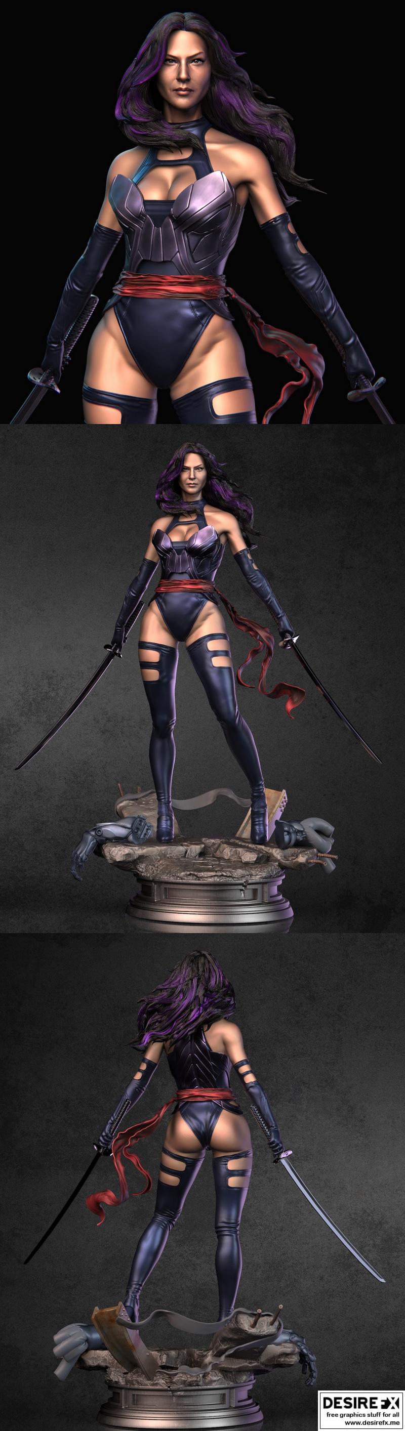 奥利维亚·门恩 饰演的 Psylocke 3D打印模型|Megha L – Psylocke – Olivia Munn – 3D Print Model