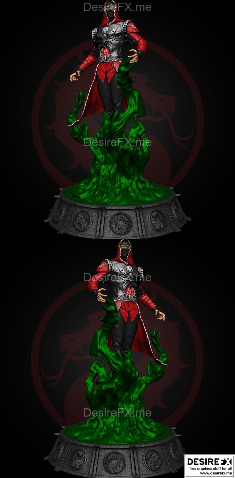 厄麦姆玛尔科姆迪奥拉模型 3D打印雕塑|Ermac Mortal Kombat Diorama – 3D Print Model STL