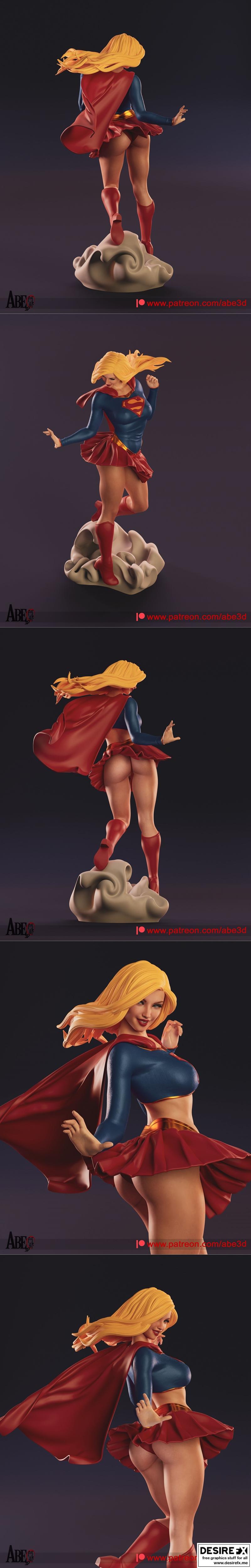 Abe3D - 乐高超级女孩 - 3D打印模型|Abe3D – Supergirl – 3D Print Model STL