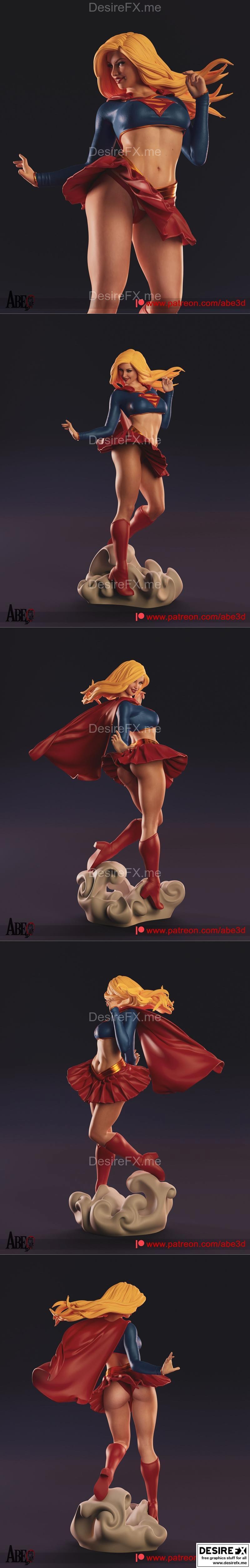 Abe3D - 乐高超级女孩 - 3D打印模型|Abe3D – Supergirl – 3D Print Model STL