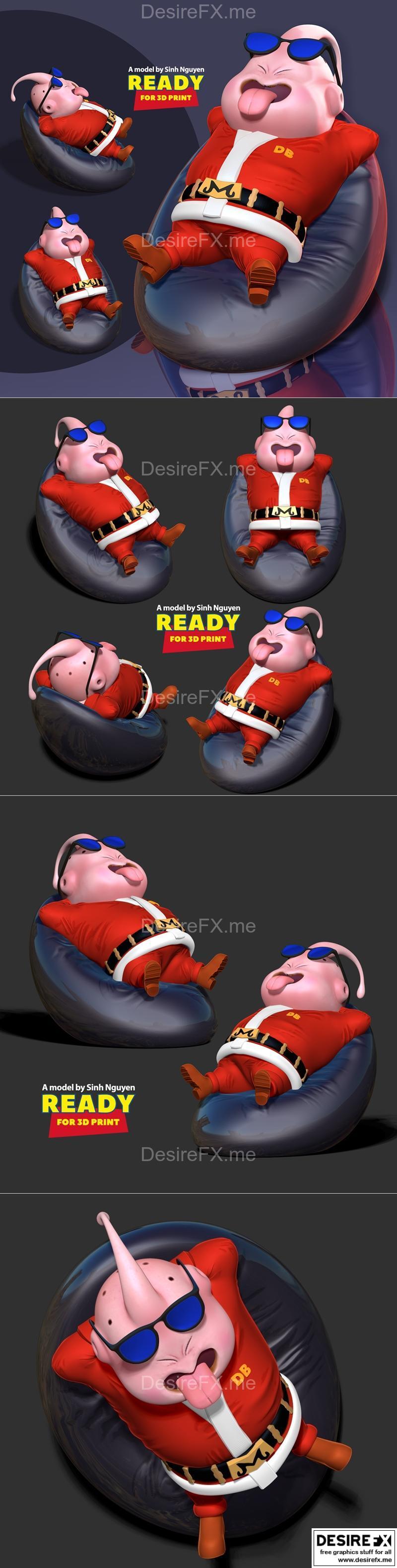 圣达布uu休憩状态3D打印模型|Santa Buu Resting – 3D Print Model STL