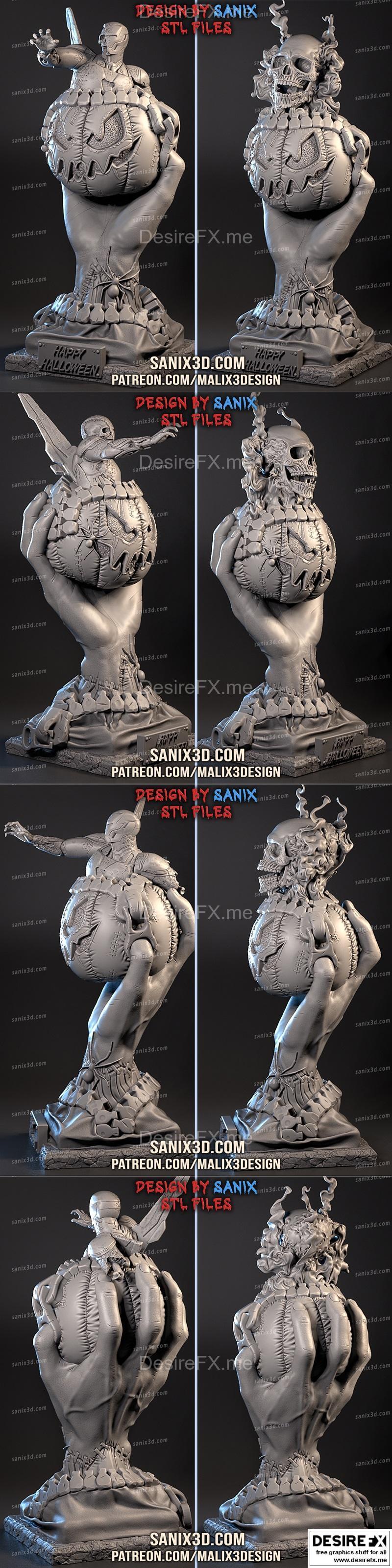 Sanix - 万圣节噩梦 3D打印模型|Sanix – Bad Dream (Halloween project) – 3D Print Model STL