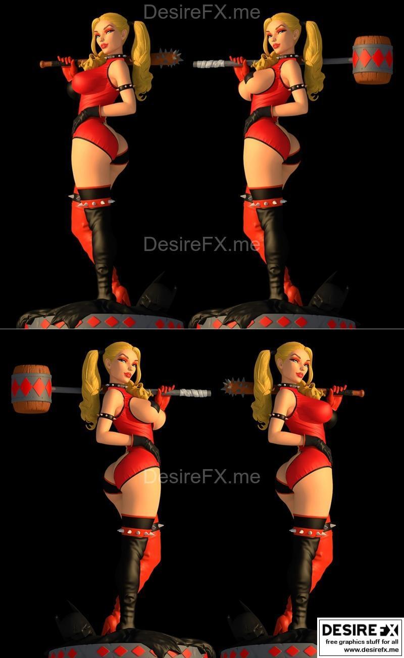 独家限量 - 3D打印哈莉·奎因模型|Exclusive – Sexy Harley Quinn – 3D Print Model STL