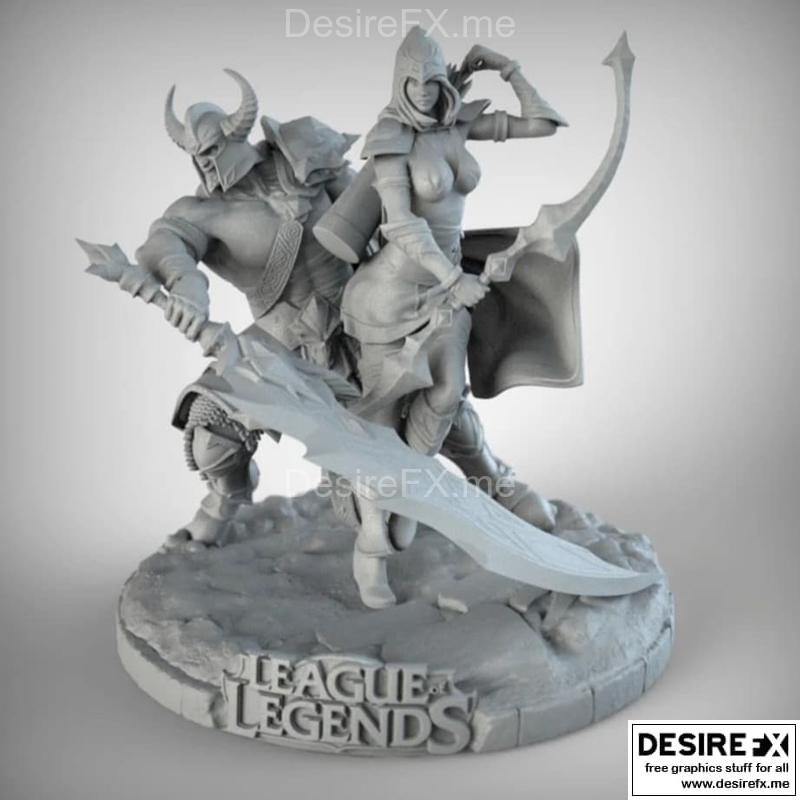 英雄联盟亚索 3D打印模型|League of Legends Ashe – 3D Print Model STL