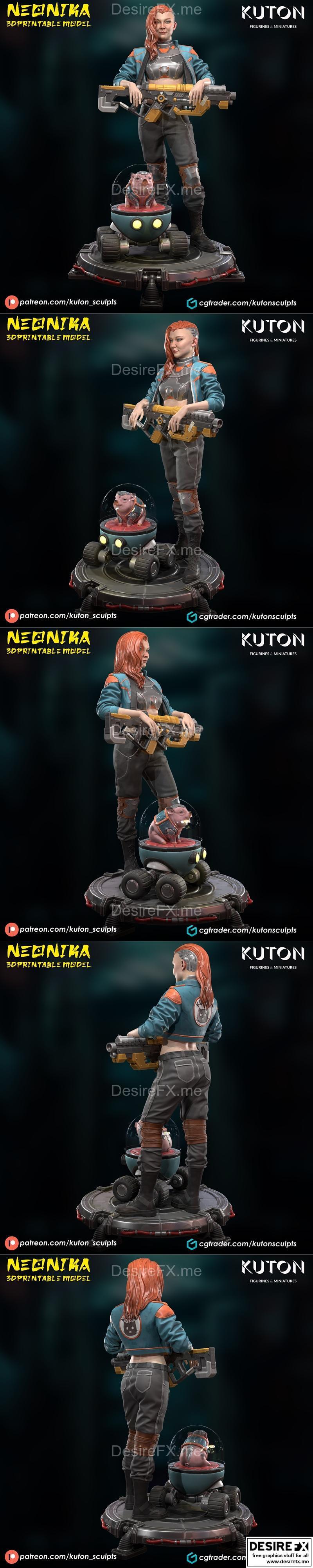 Kuton 3D打印模型：Neonika角色立体模型|Kuton – Neonika – 3D Print Model STL