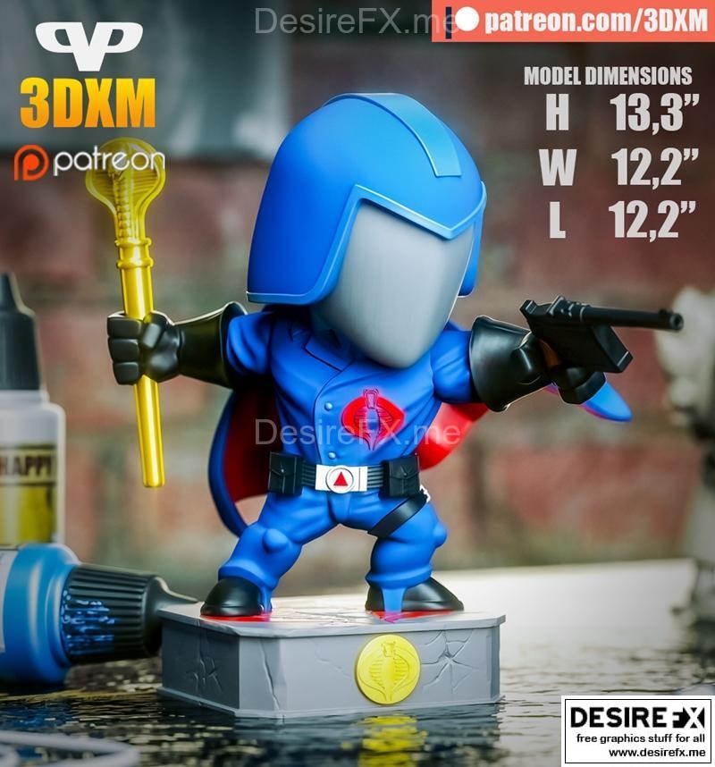 哥布林指挥官Chibi 3D打印模型|Cobra Commander Chibi – 3D Print Model STL