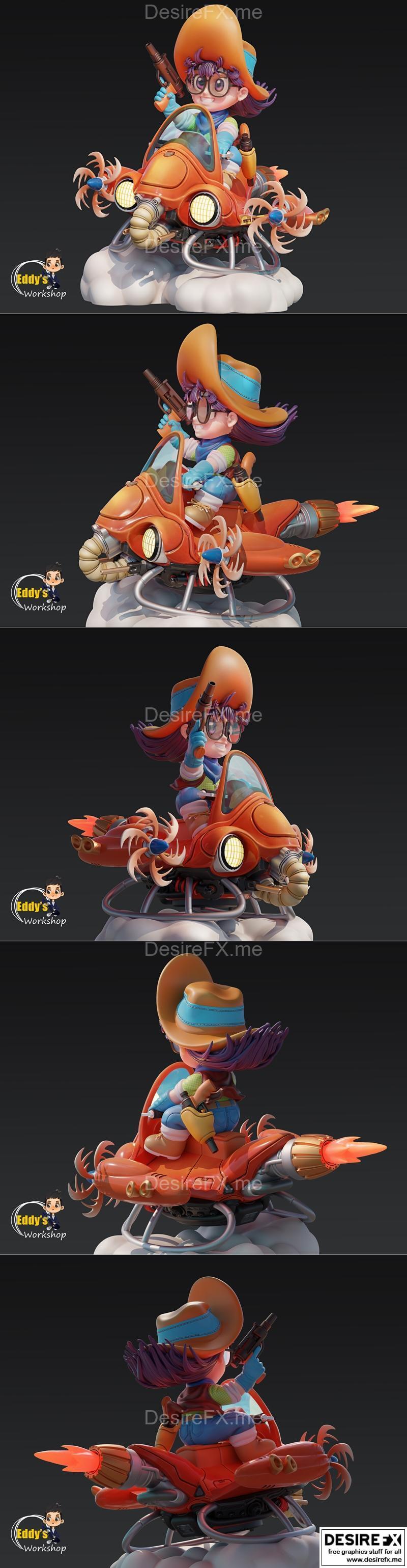 Eddy Workshop - 阿兰 - 3D打印模型|Eddy Workshop – Arale – 3D Print Model STL