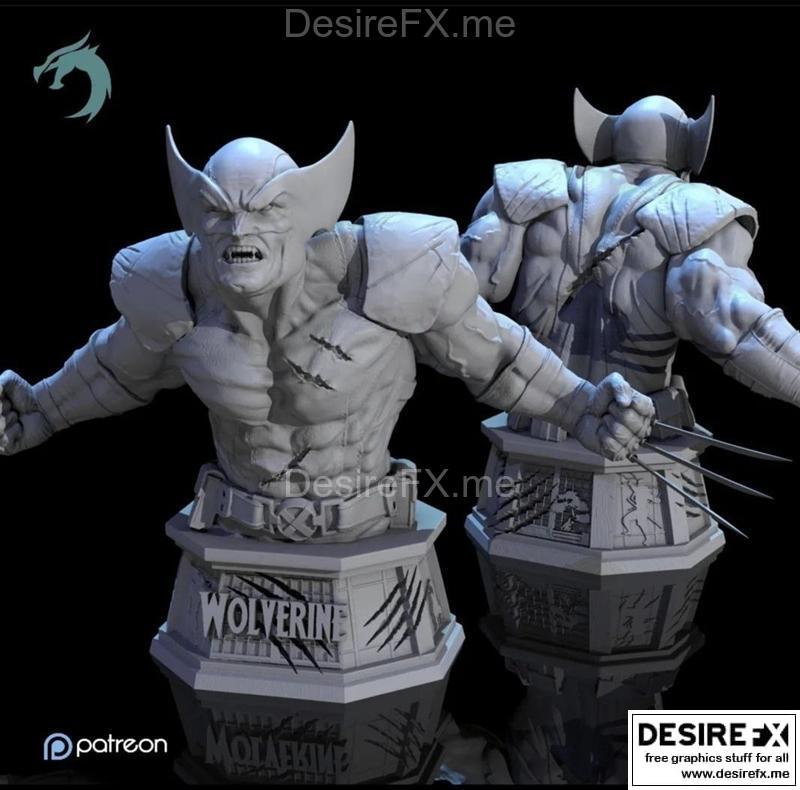 狼人头像3D打印模型|Wolverine Bust – 3D Print Model STL