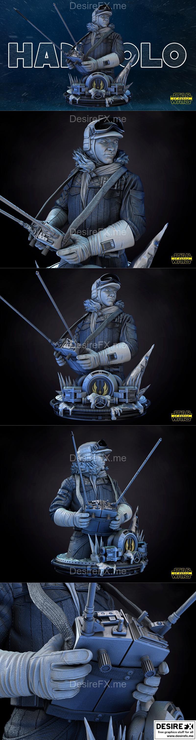 星球大战 马克·索罗 雪 Suit 3D打印模型|Star Wars – Han Solo Snowsuit Bust – 3D Print Model STL