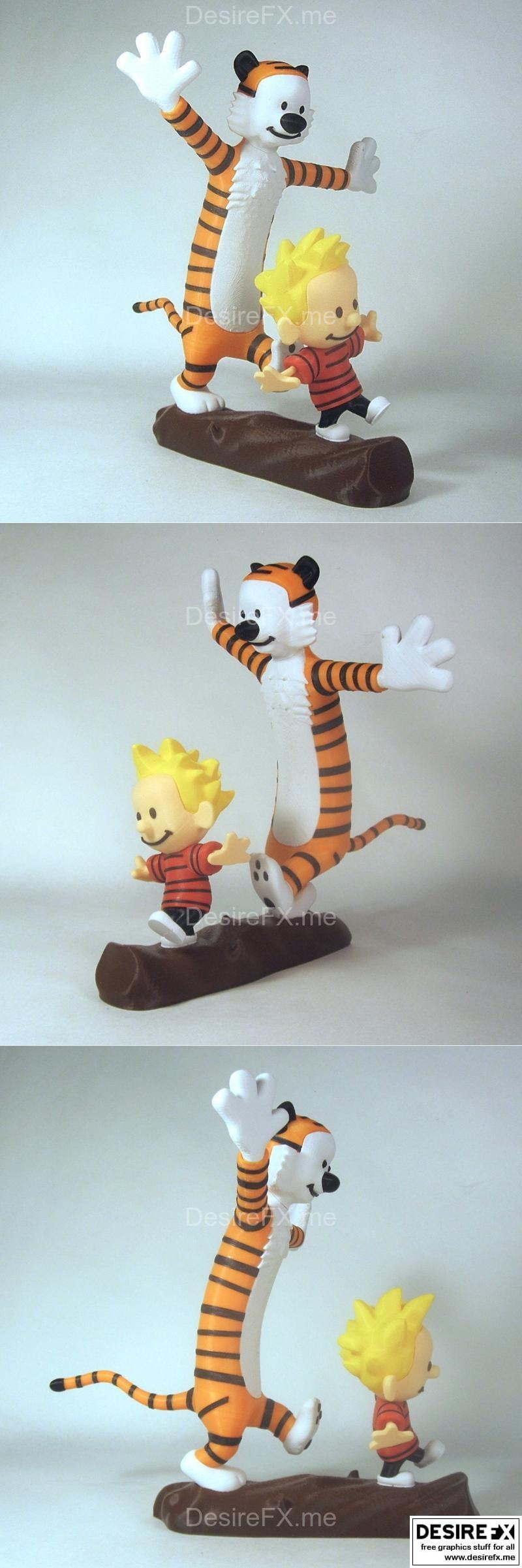 Calvins与霍博斯 3D打印模型|Calvin and Hobbes – 3D Print Model STL