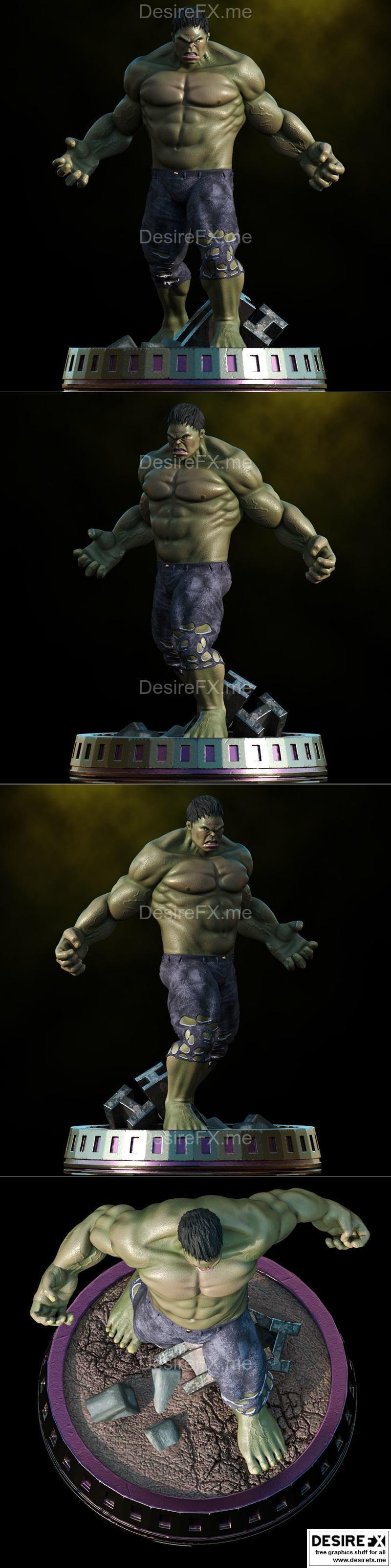 3D打印模型：惊人绿巨人|Fanart Incredible Hulk – 3D Print Model STL