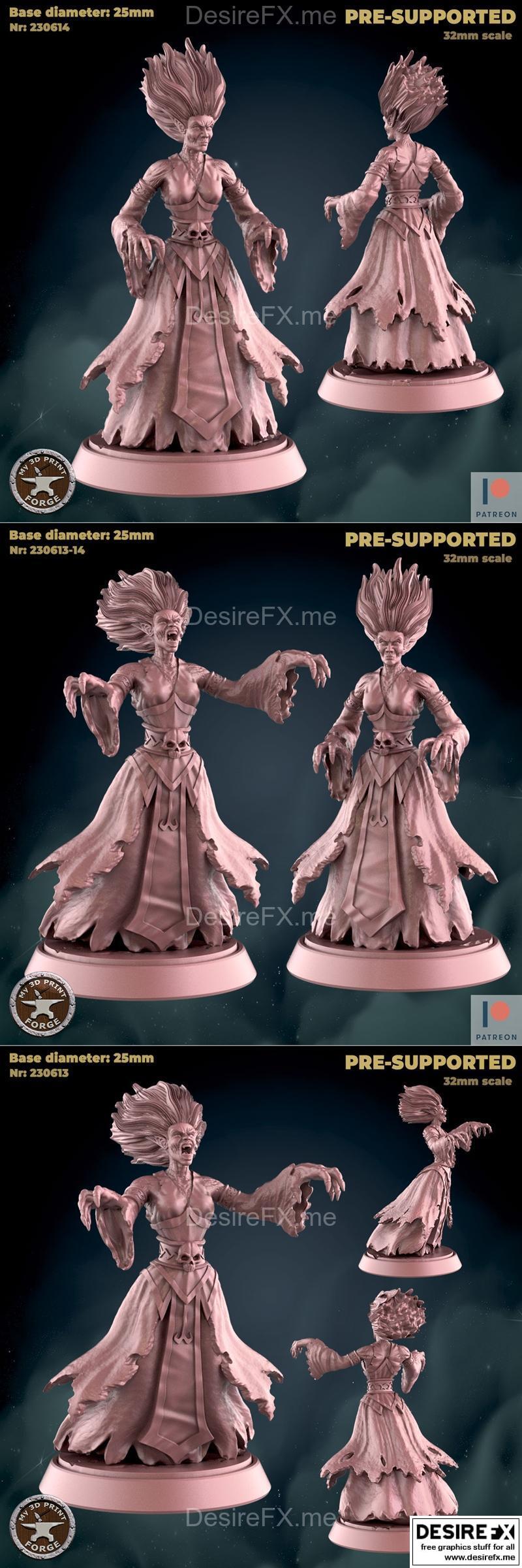Banshee Ghost 两款3D打印模型|Banshee Ghost Two Models – 3D Print Model STL