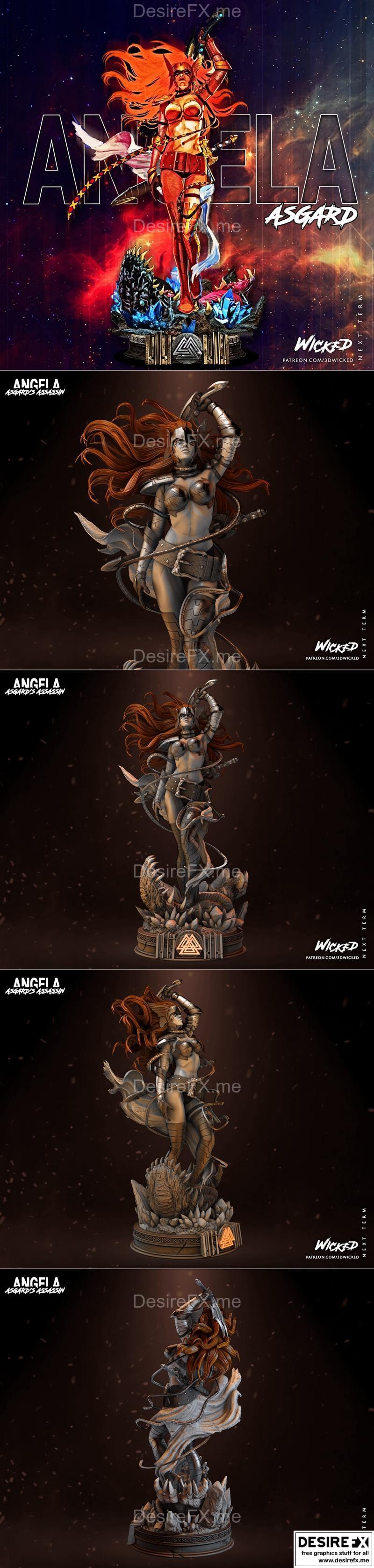 WICKED - 角色雕像 - 3D打印模型|WICKED – Angela Statue – 3D Print Model STL