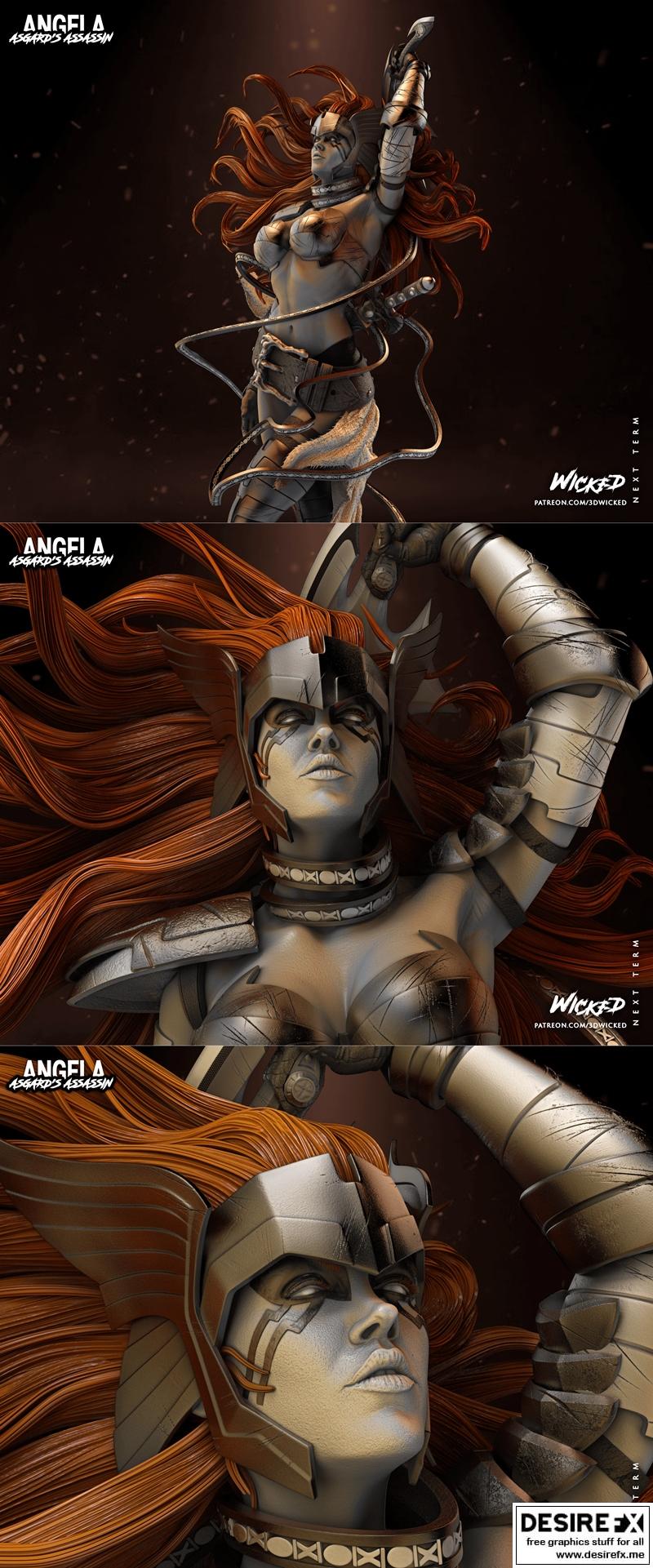 WICKED - 角色雕像 - 3D打印模型|WICKED – Angela Statue – 3D Print Model STL