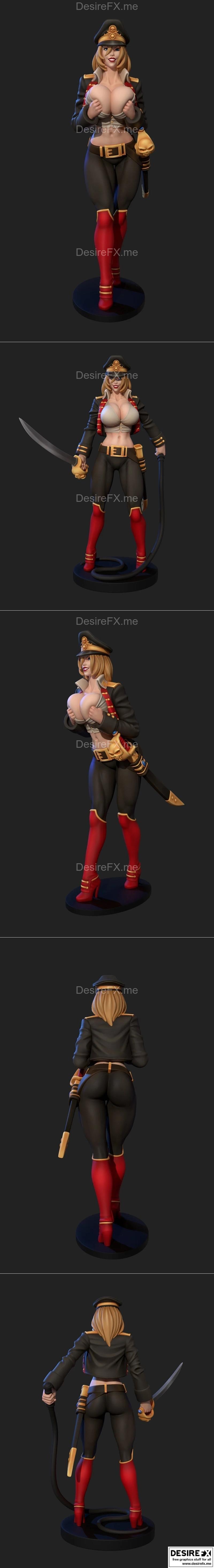 Texelion 3D打印模型：Major Kyra角色造型|Major Kyra – Texelion – 3D Print Model STL