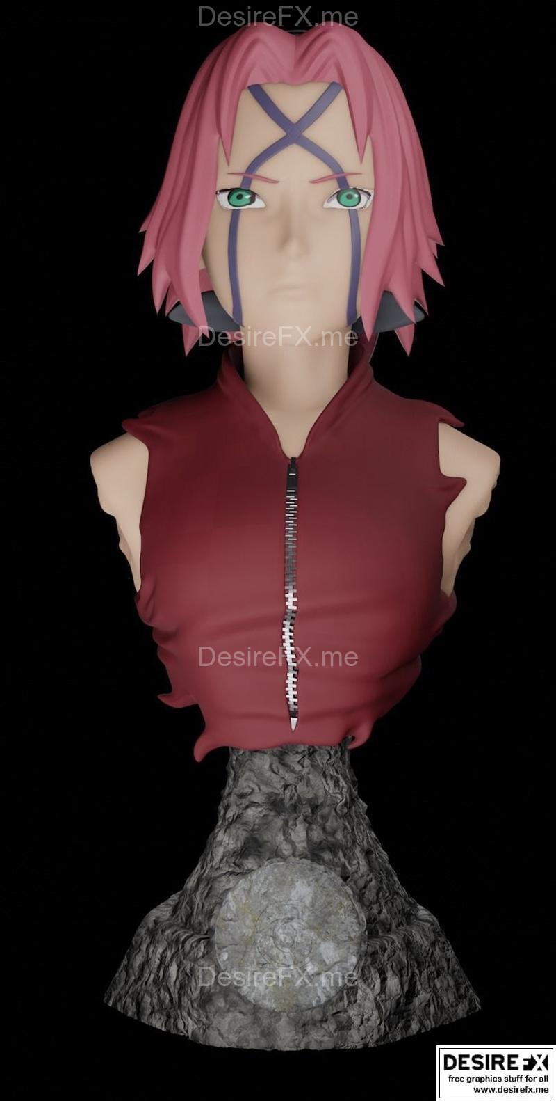 樱之绽放 3D打印模型|Sakura Bust – 3D Print Model STL