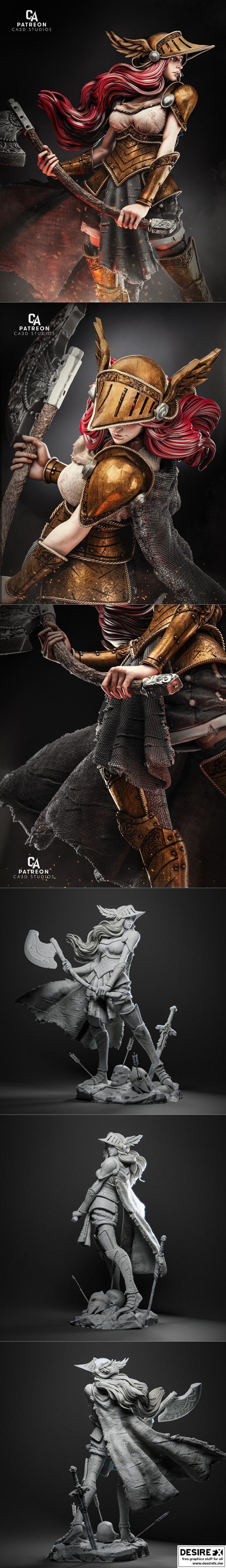 Ca 3D Studios - 女武神 - 3D打印模型|Ca 3d Studios – Valkyrie – 3D Print Model STL