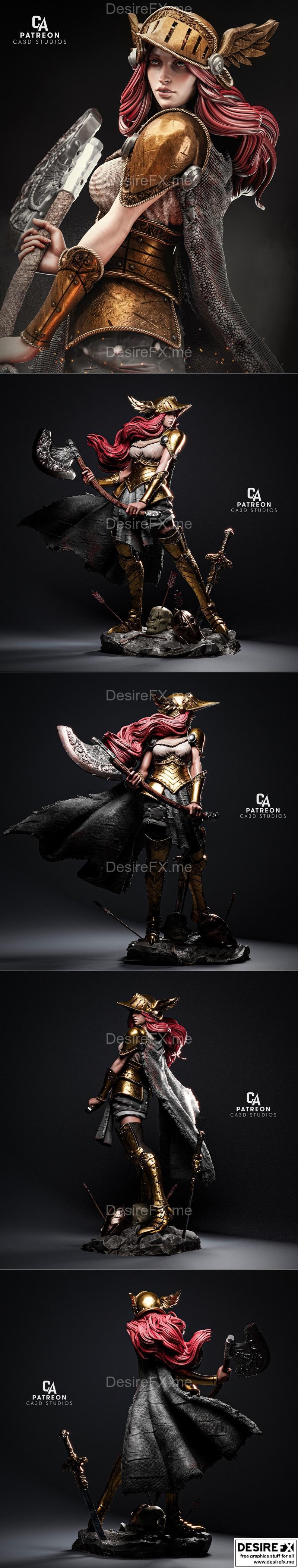 Ca 3D Studios - 女武神 - 3D打印模型|Ca 3d Studios – Valkyrie – 3D Print Model STL