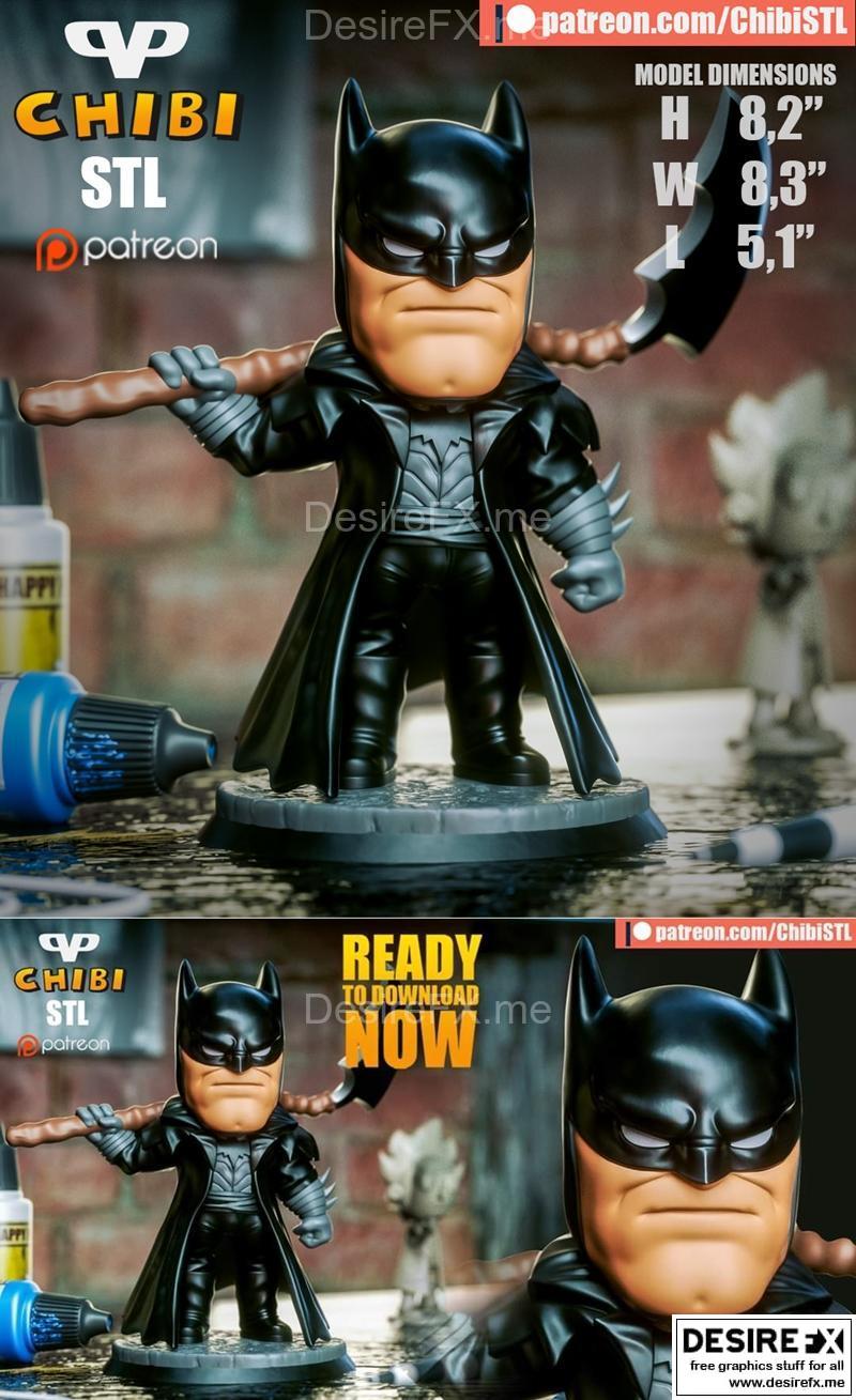 蝙蝠侠死亡金属萌系3D打印模型|Batman Death Metal Chibi – 3D Print Model STL
