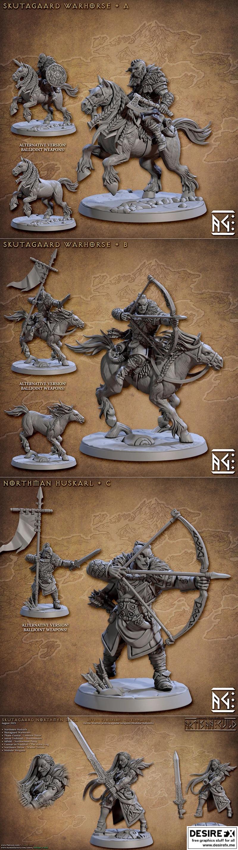 北境铁匠 guild 3D打印模型：斯库塔加德北地人史诗 saga|Artisan Guild – Skutagaard Northmen Saga August 2023 – 3D Print Model STL