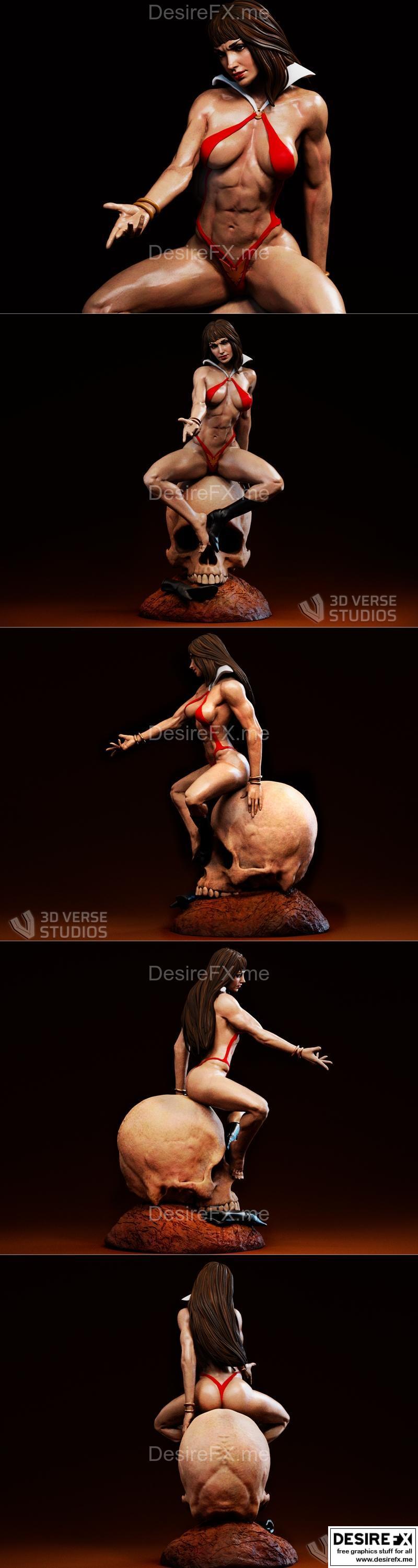 3D打印模型：Vampirella角色精品雕塑|3d Verse Studios – Vampirella – 3D Print Model STL