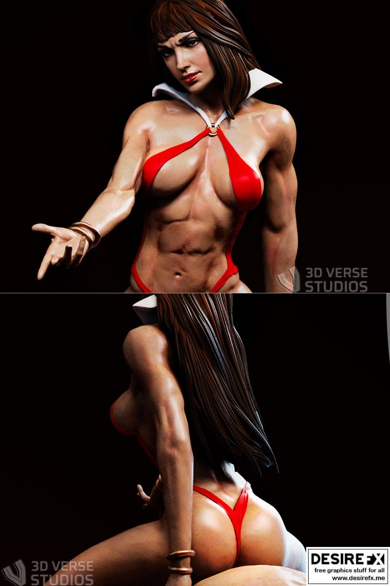 3D打印模型：Vampirella角色精品雕塑|3d Verse Studios – Vampirella – 3D Print Model STL