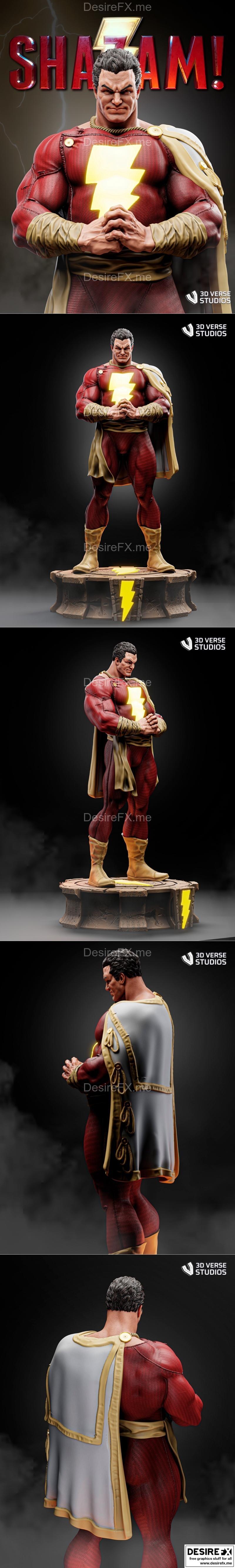 3D打印模型：闪亮登场！闪灵侠（Shazam）角色立体造型|3d Verse Studios – Shazam – 3D Print Model STL