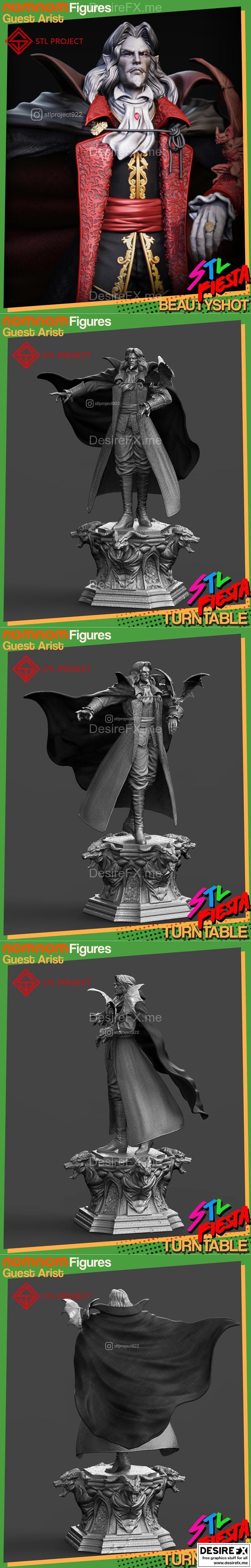 Nomnom Figures - 德古拉 - 3D打印模型|Nomnom Figures – Dracula – 3D Print Model STL