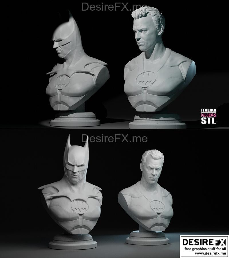 迈克尔·基顿蝙蝠侠3D打印模型|Batman 2023 Micheal Keaton bust – 3D Print Model STL