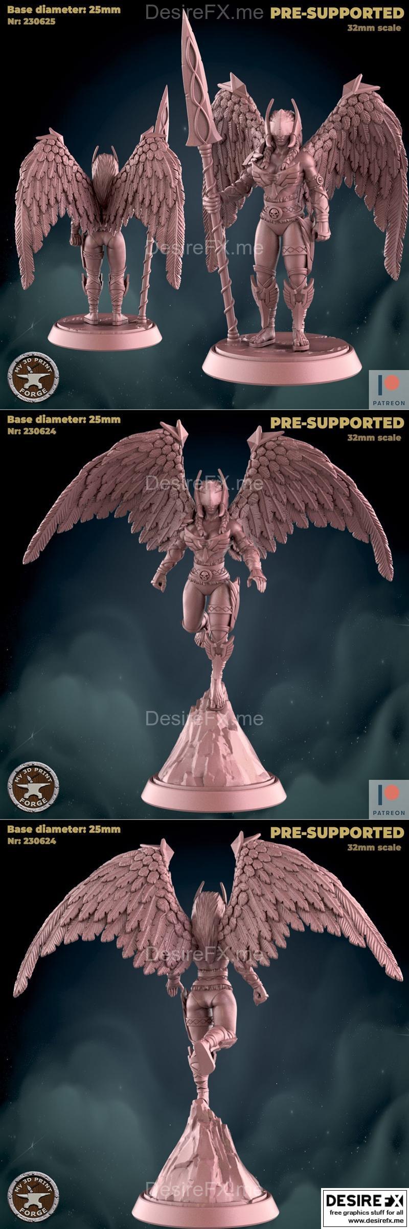女武神飞行与警戒——3D打印模型|Valkyrie Flying and Valkyrie on guard – 3D Print Model STL
