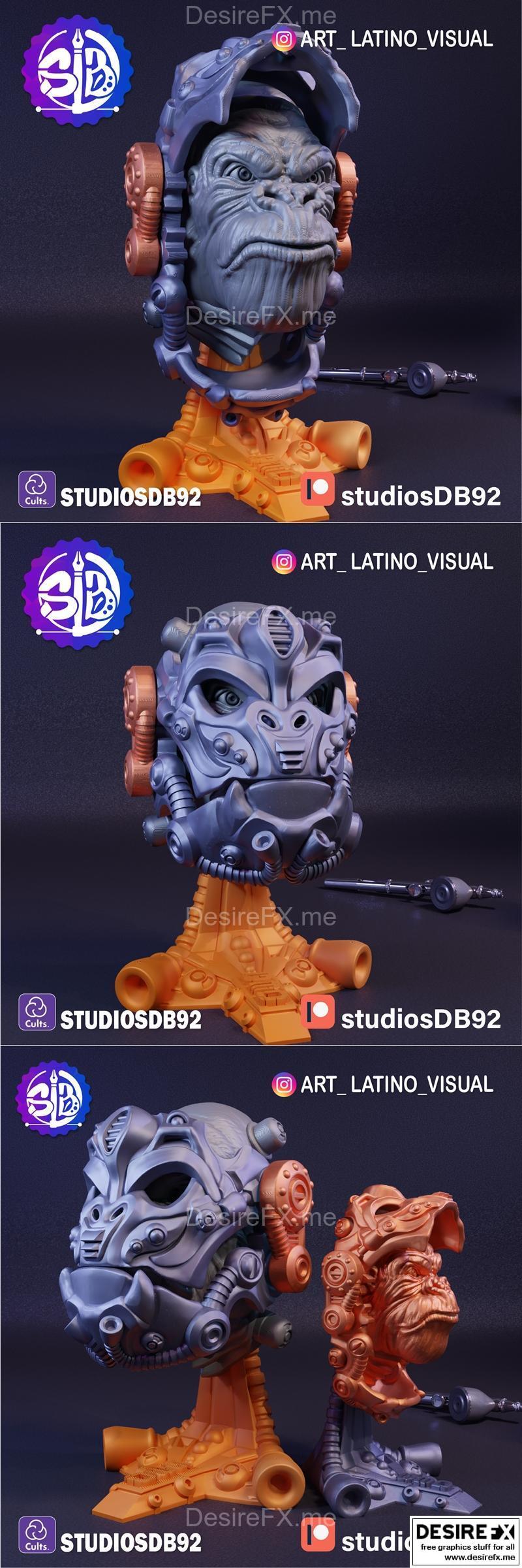 Gorila Mecanico 3D打印机械哥斯拉模型|Gorila Mecanico – 3D Print Model STL