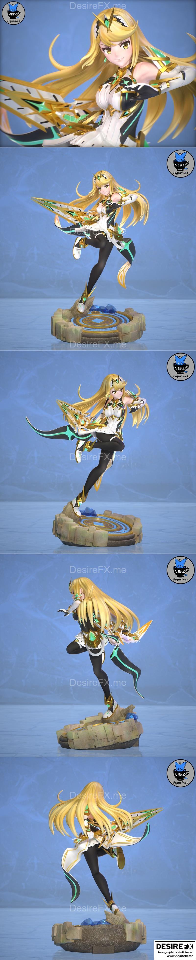 XenoBlade 2 法拉 3D打印模型|Mythra (XenoBlade 2) – 3D Print Model STL