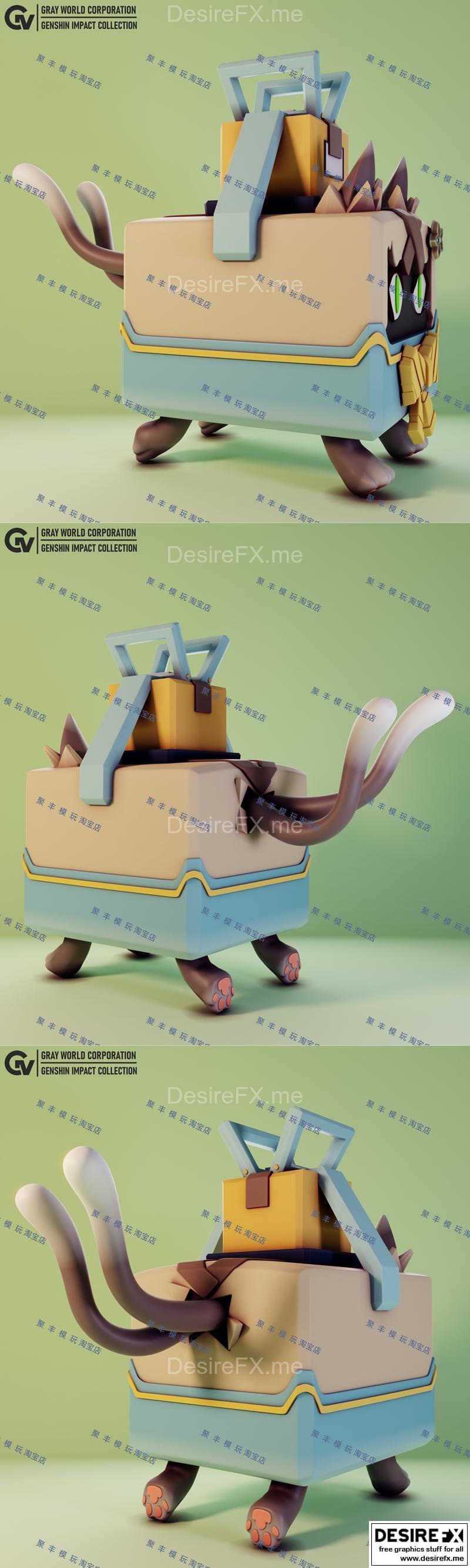 Kirara Box-Cat 3D打印模型|Kirara Box-Cat – 3D Print Model STL