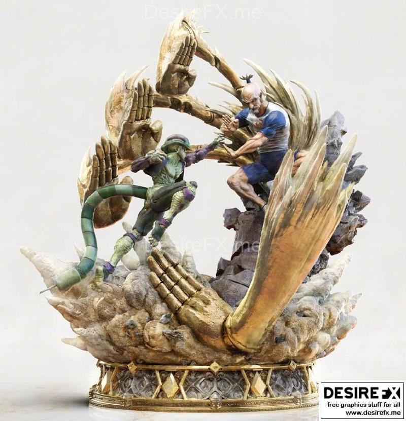 Netero与Meruem 3D打印模型 STL|Netero vs Meruem – 3D Print Model STL