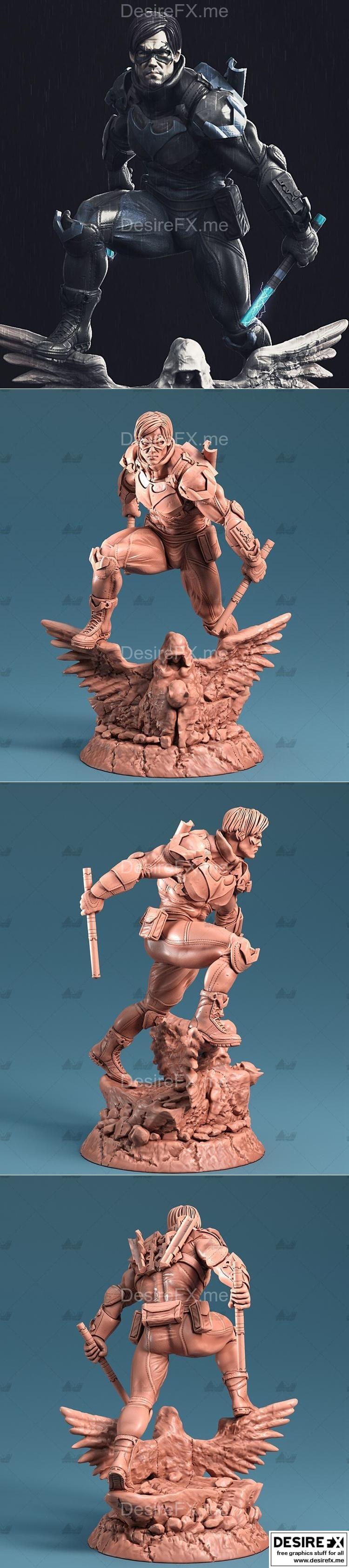 夜翼 3D打印模型|Nightwing – 3D Print Model STL