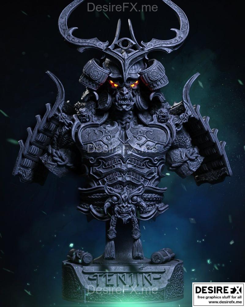 Tenjin系列3D打印模型|Tenjin Bust – 3D Print Model STL