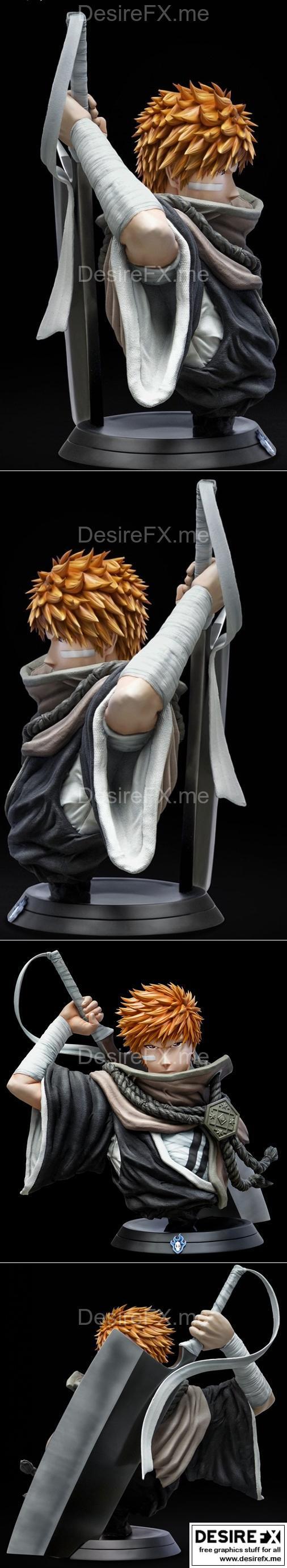 乌龙院3D打印模型-STL文件|Ichigo Kurosaki Bleach Bust – 3D Print Model STL