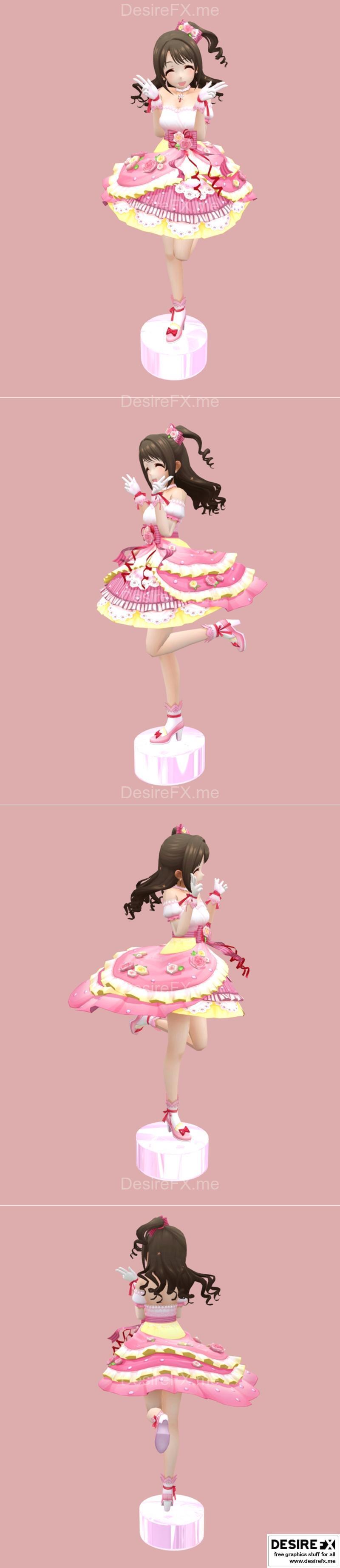 偶像大师 乌崎角色 3D打印模型|Idolmaster Character – Uzuki – 3D Print Model STL