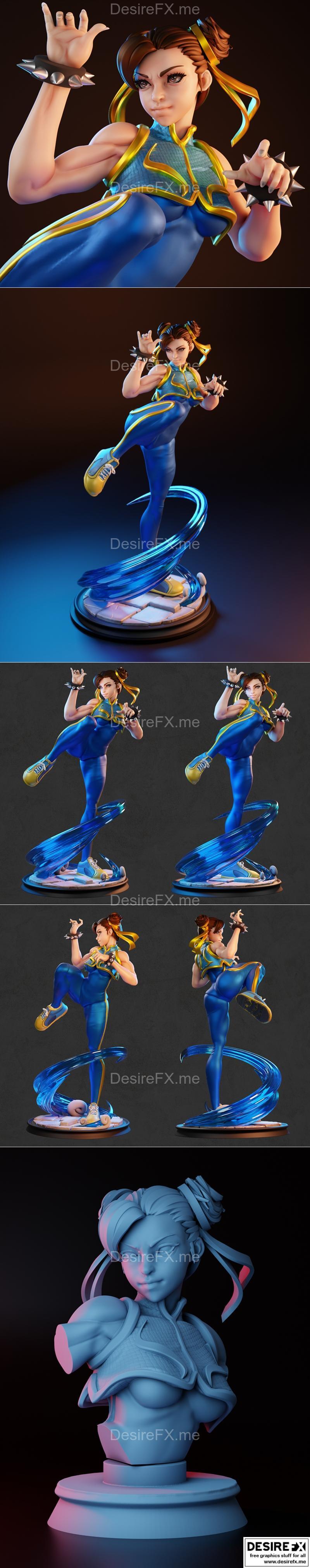 春丽 3D打印模型|Chun-Li by Henry Fabian Varon Cortes – 3D Print Model STL