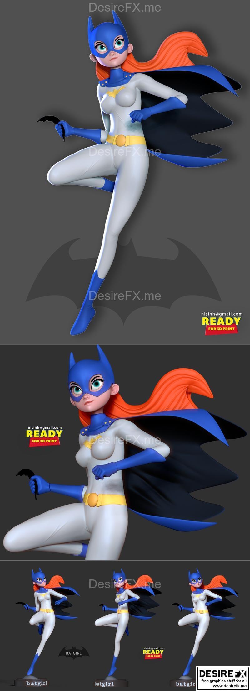 蝙蝠女孩3D打印模型|Batgirl Stylized – 3D Print Model STL