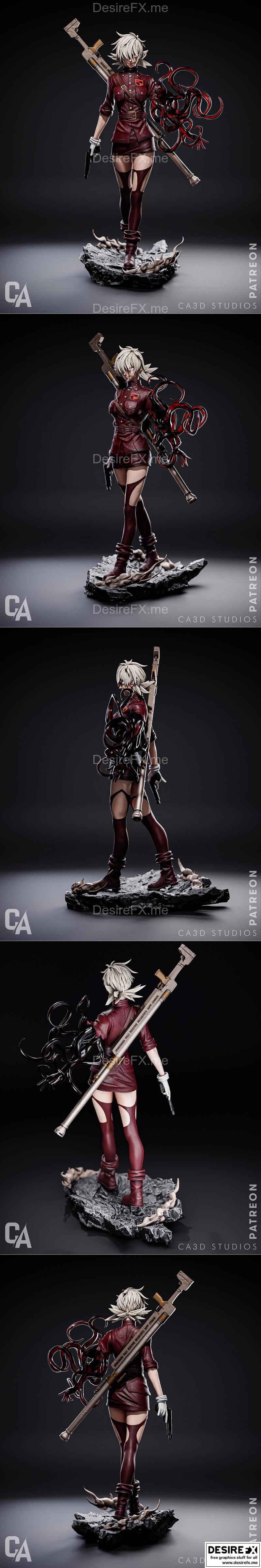 Ca 3D工作室 - 赛拉斯·维多利亚 - 3D打印模型|Ca 3d Studios – Seras Victoria – 3D Print Model STL