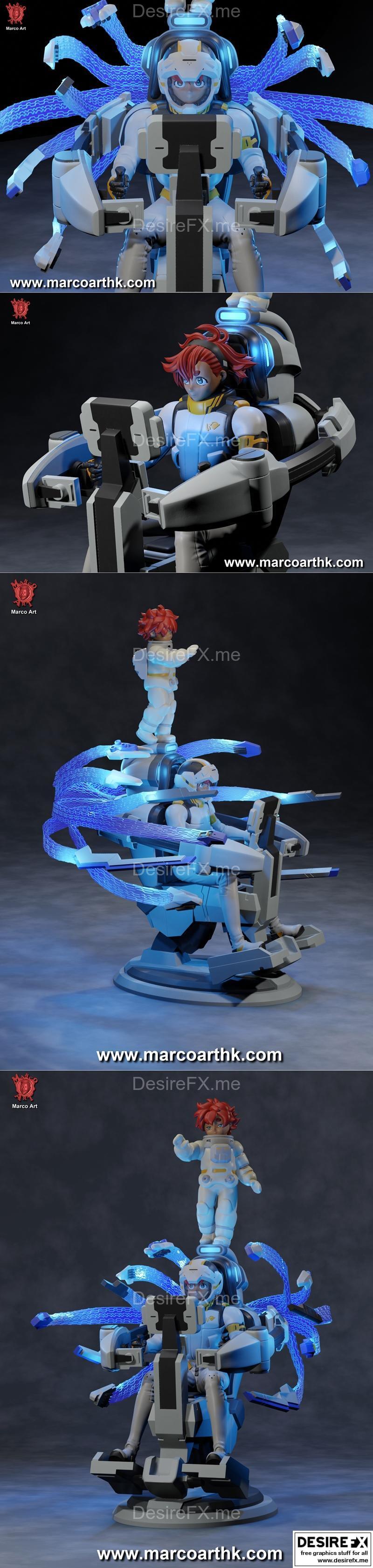 高达：女武神飞行员座椅 3D打印模型|Gundam Witch Pilot Seat – 3D Print Model STL
