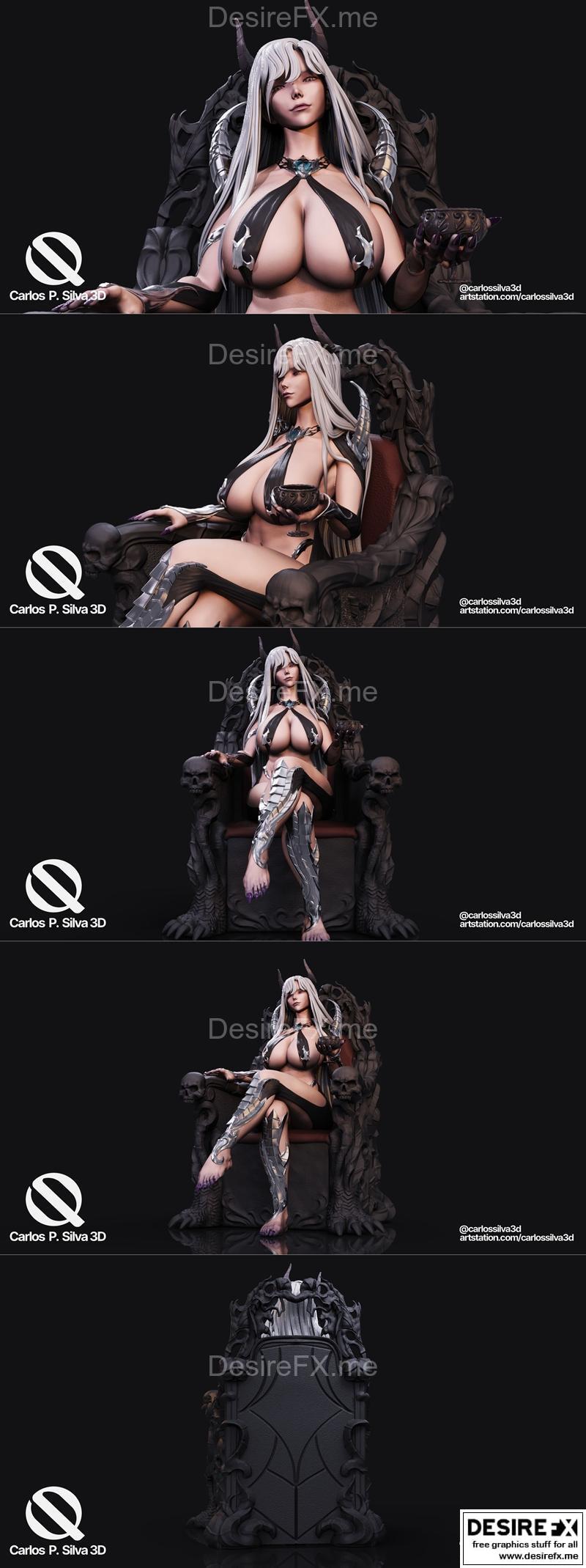 卡洛斯·席尔瓦作品《女妖》3D打印模型|Succubus By Carlos Silva – 3D Print Model STL