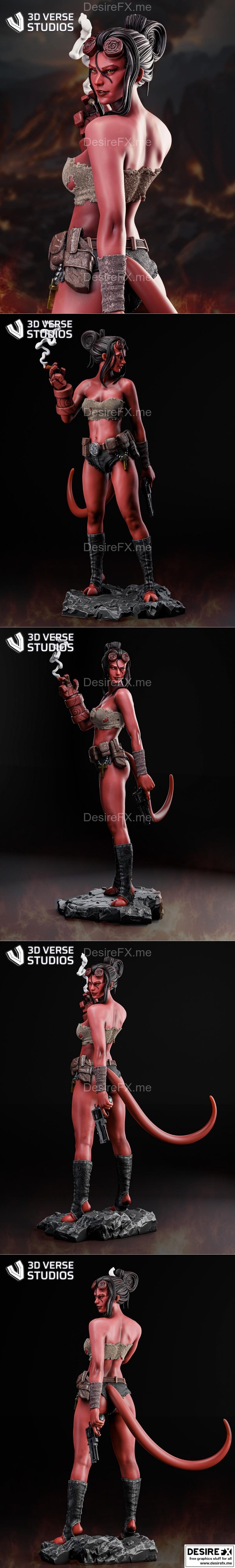Verse Studios - Hellgirl - 3D打印模型|Verse Studios – Hellgirl – 3D Print Model STL