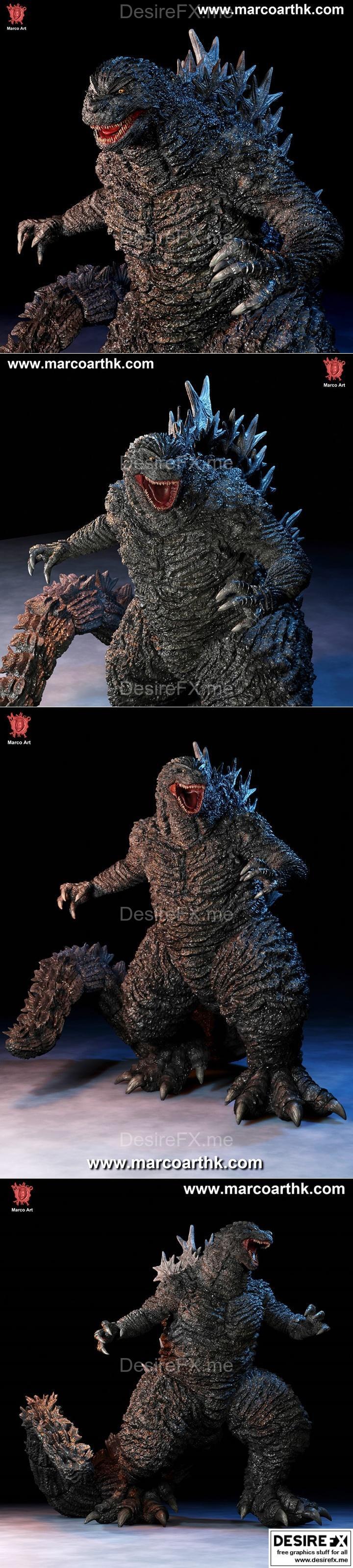 马科艺术 - 古神怪兽 - 3D打印模型|Marco Art – Godzilla – 3D Print Model STL