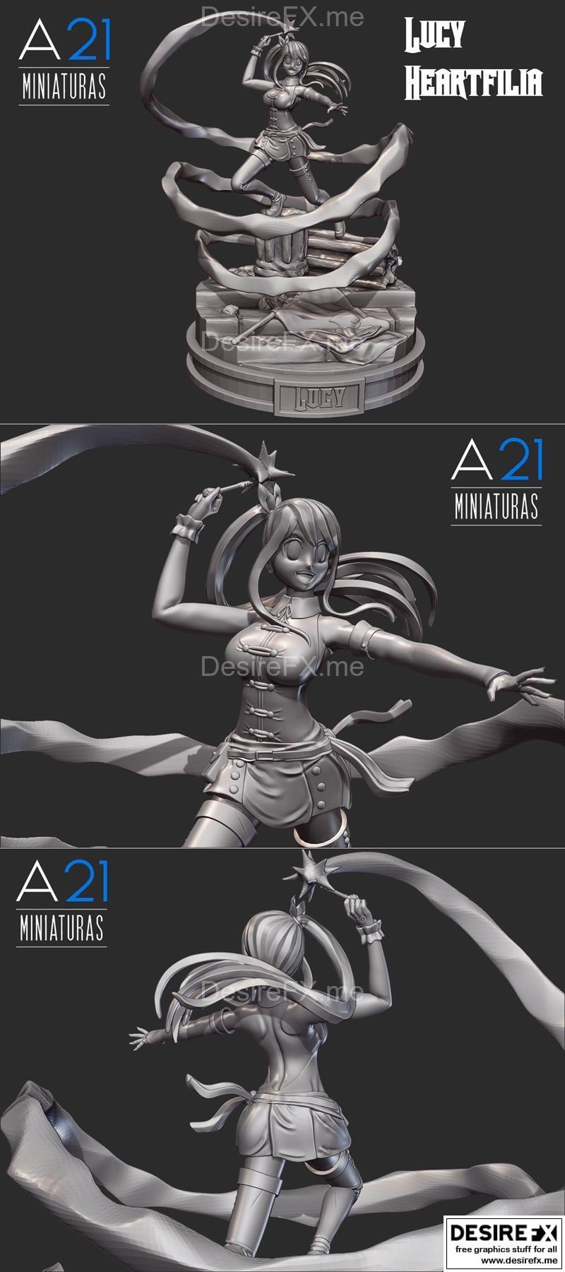 《魔法少女露西·海特菲亚 3D打印模型》|Lucy Heartfilia – 3D Print Model STL