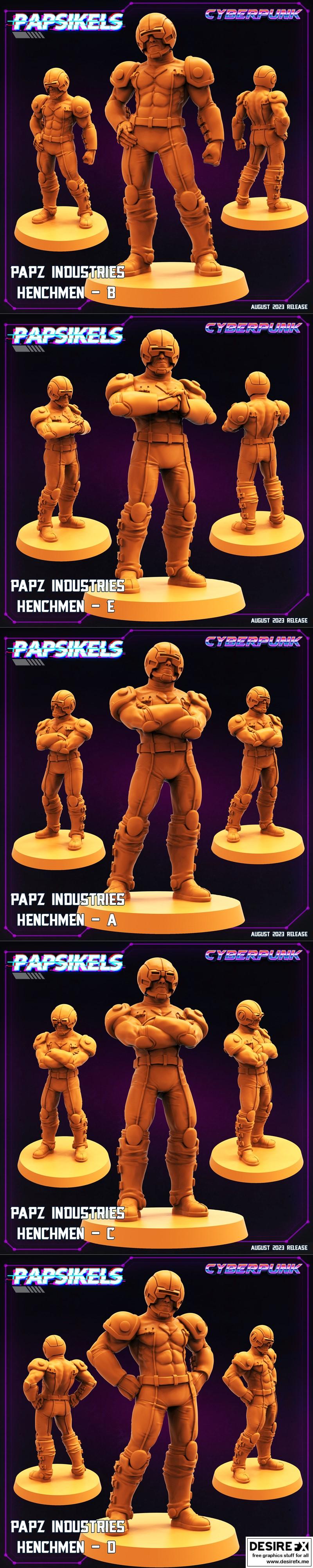 Papsikels迷你模型—赛博朋克2023款3D打印雕塑|Papsikels Miniatures – Cyberpunk August 2023 – 3D Print Model STL
