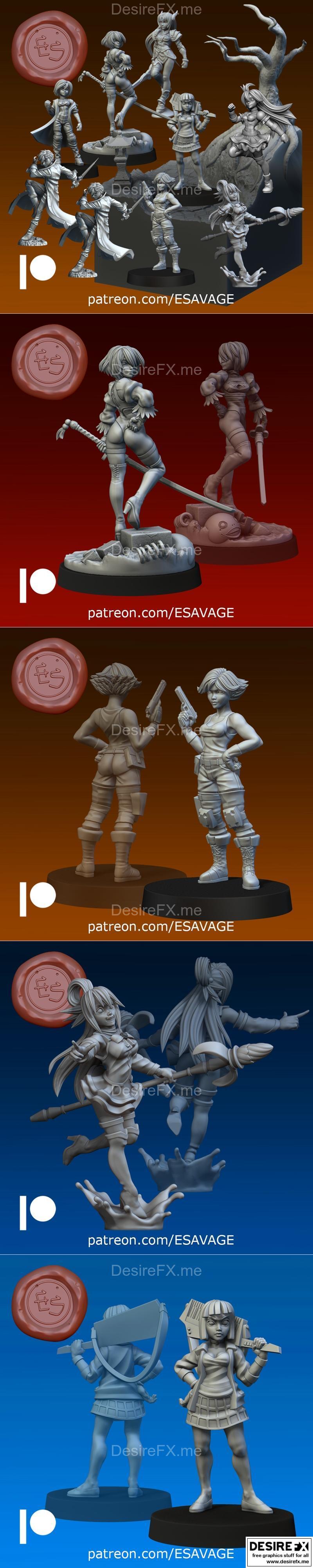 Ethan Savage Studios - 2023年8月 - 3D打印模型：动漫/游戏/电影角色名称|Ethan Savage Studios – August 2023 – 3D Print Model STL