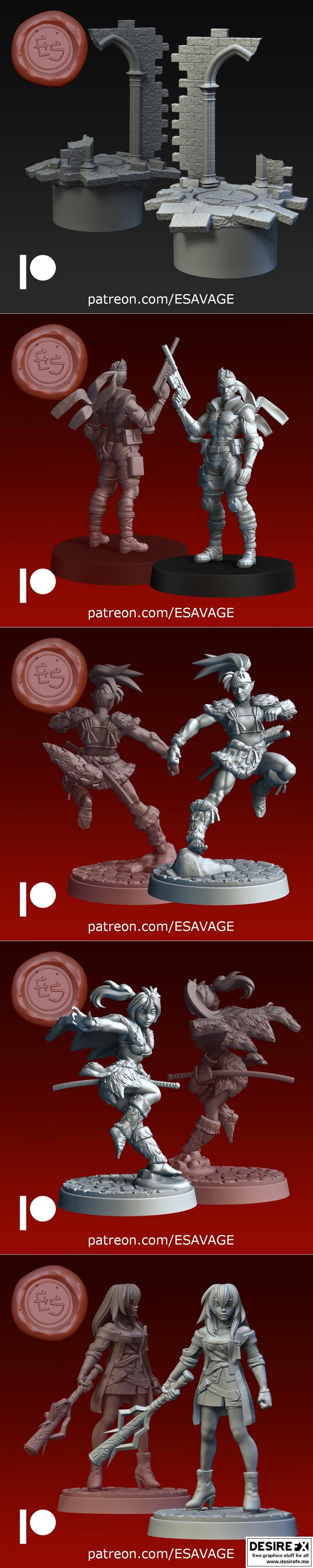 Ethan Savage Studios - 2023年7月 - 3D打印模型：动漫游戏角色STL文件|Ethan Savage Studios – July 2023 – 3D Print Model STL