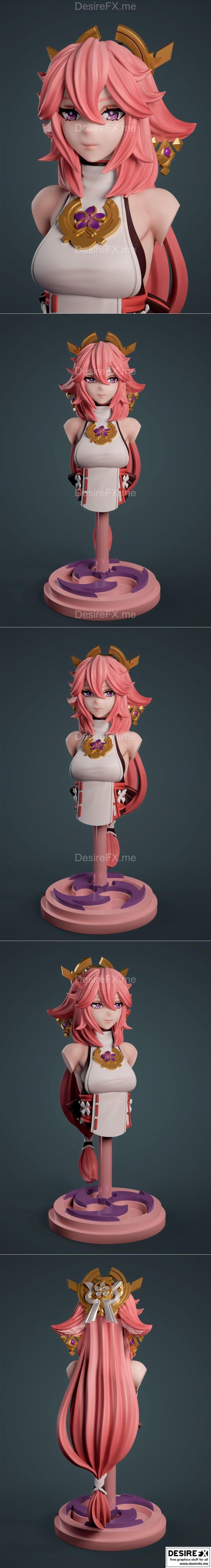 Yae Miko 3D打印模型 STL|Yae Miko – 3D Print Model STL